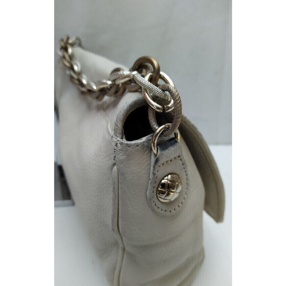 Elliot Lucca Off-White Leather Chain Strap Small Shoulder Bag - Picture 5 of 14